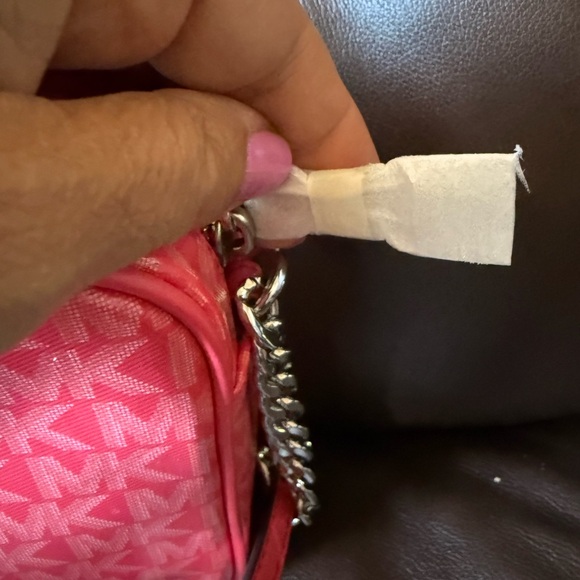 Michael Kors Geranium Jet Set Nylon Crossbody Bag Signature Logo w/twilly  NWT - Picture 4 of 6